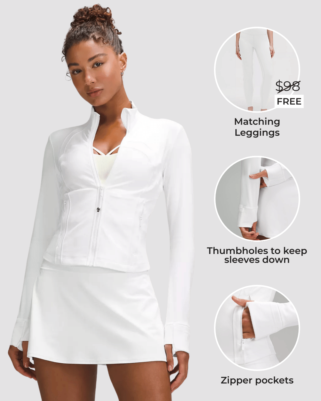 Close Zip Up Jacket (with FREE Matching Leggings)