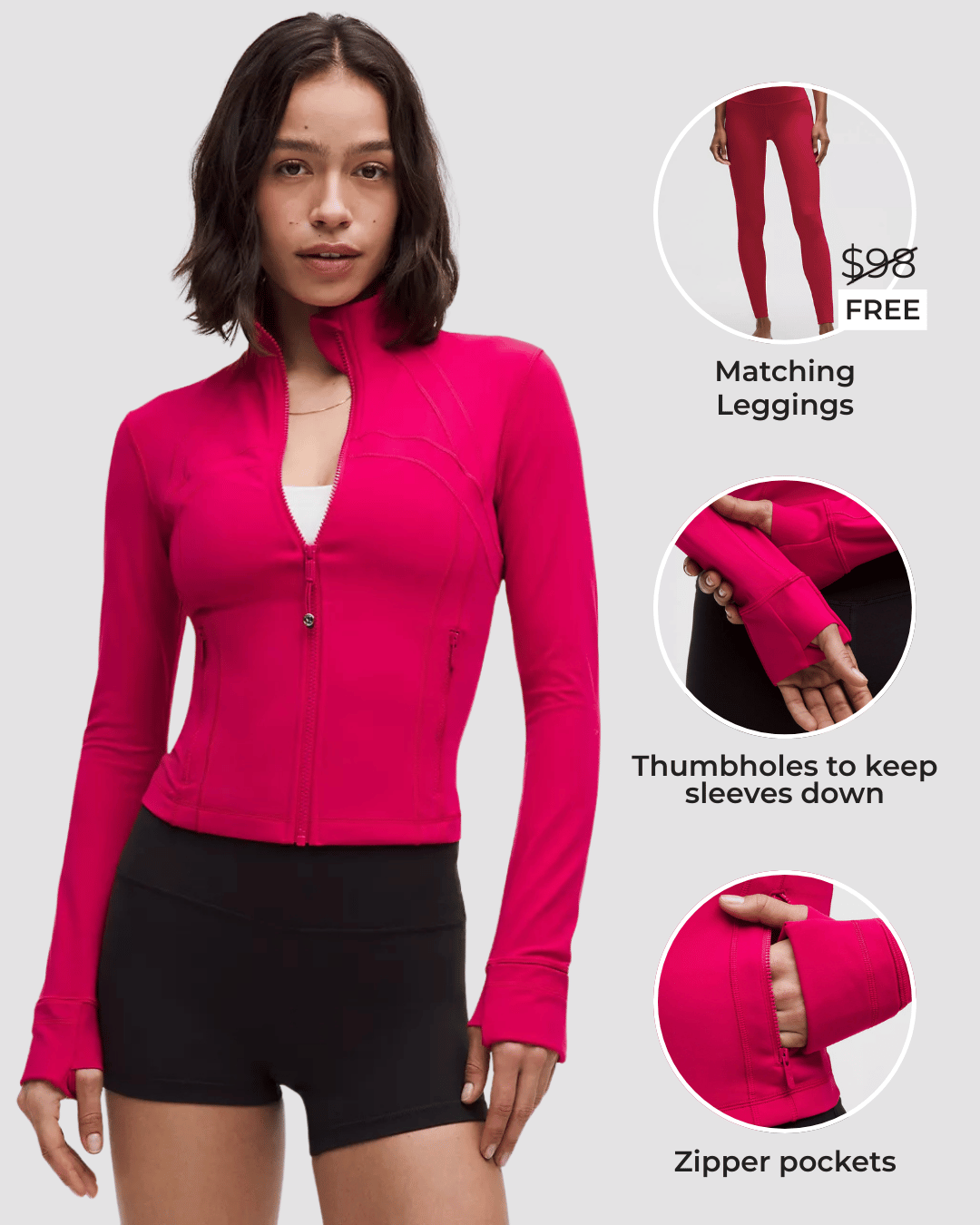 Close Zip Up Jacket (with FREE Matching Leggings)